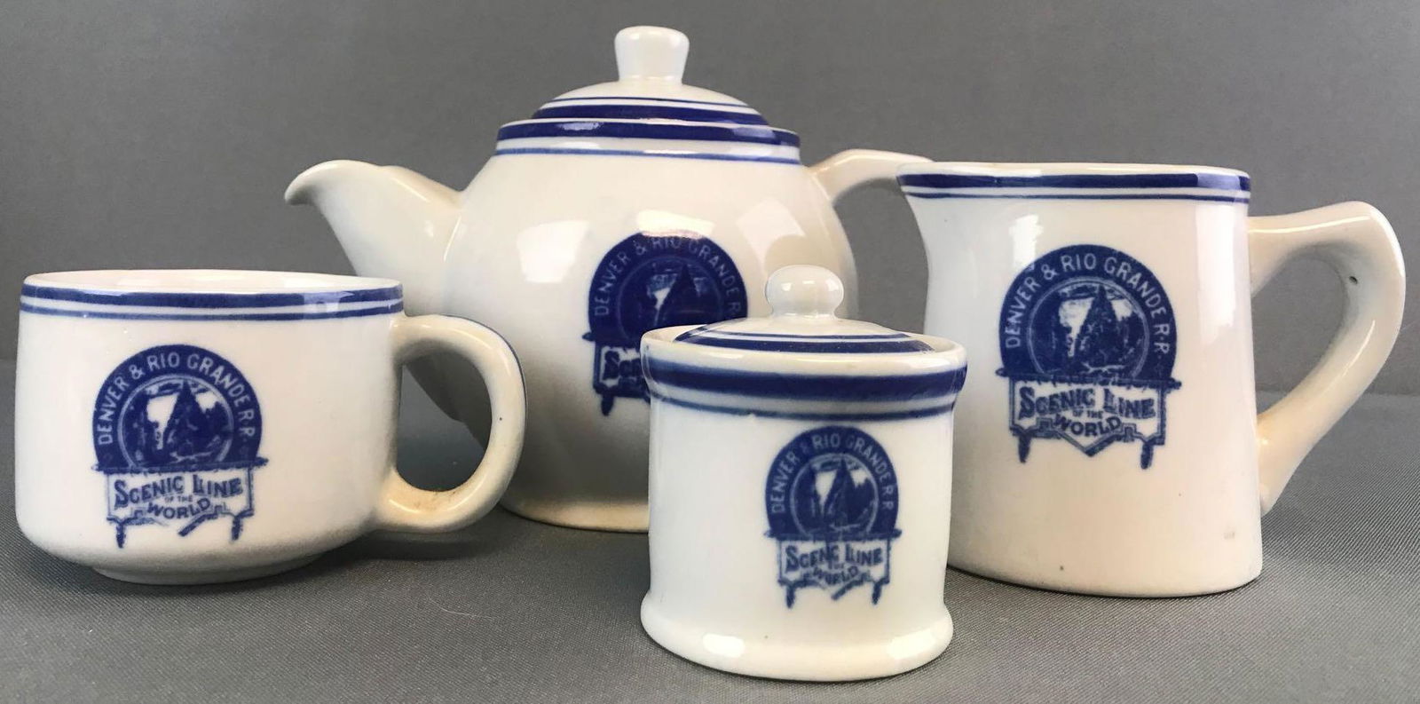 6 piece group of Denver & Rio Grande R.R. Restaurant (1 of 3)