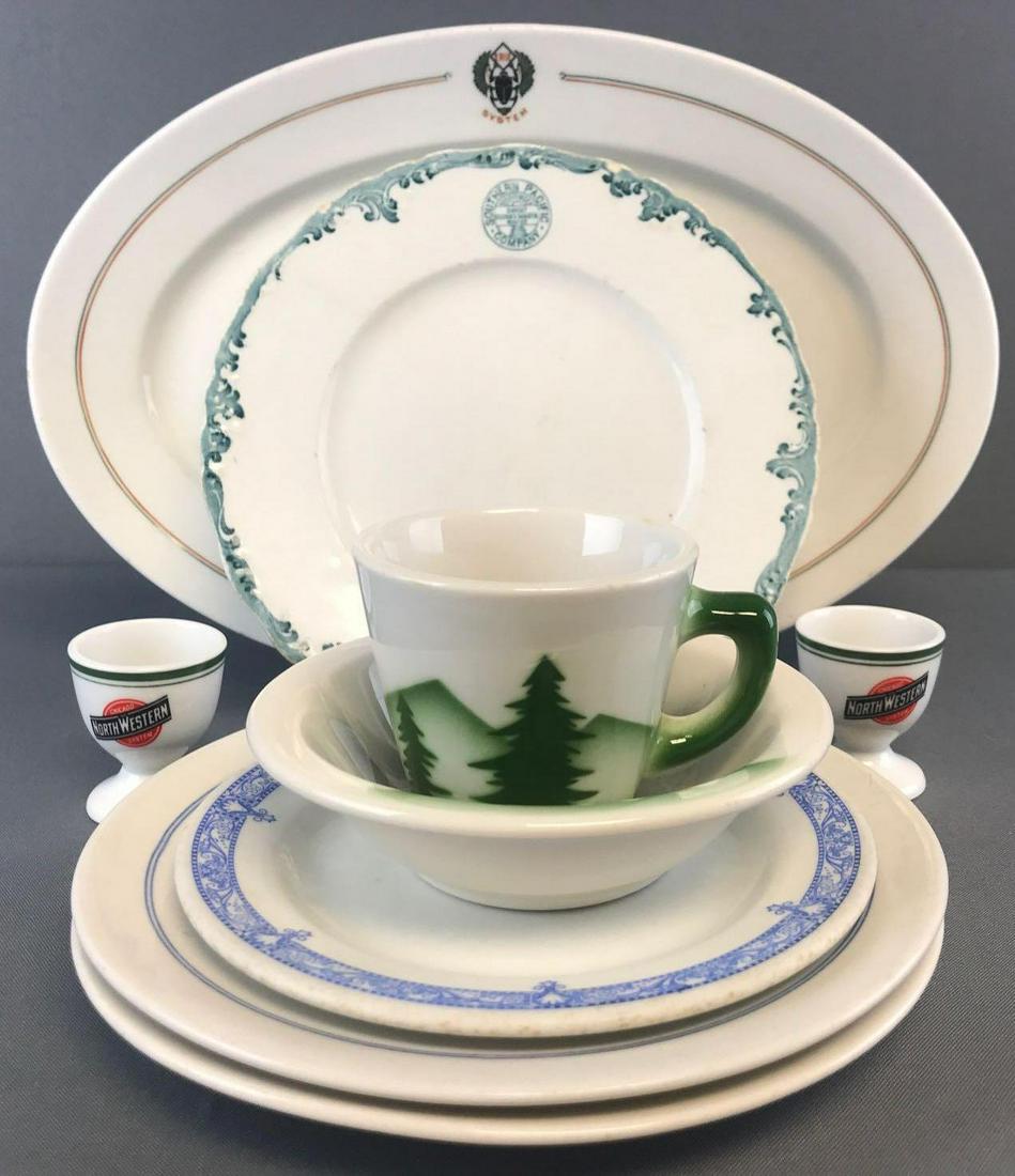 Group of 9 pieces assorted RR/Transportation Restaurant (1 of 4)