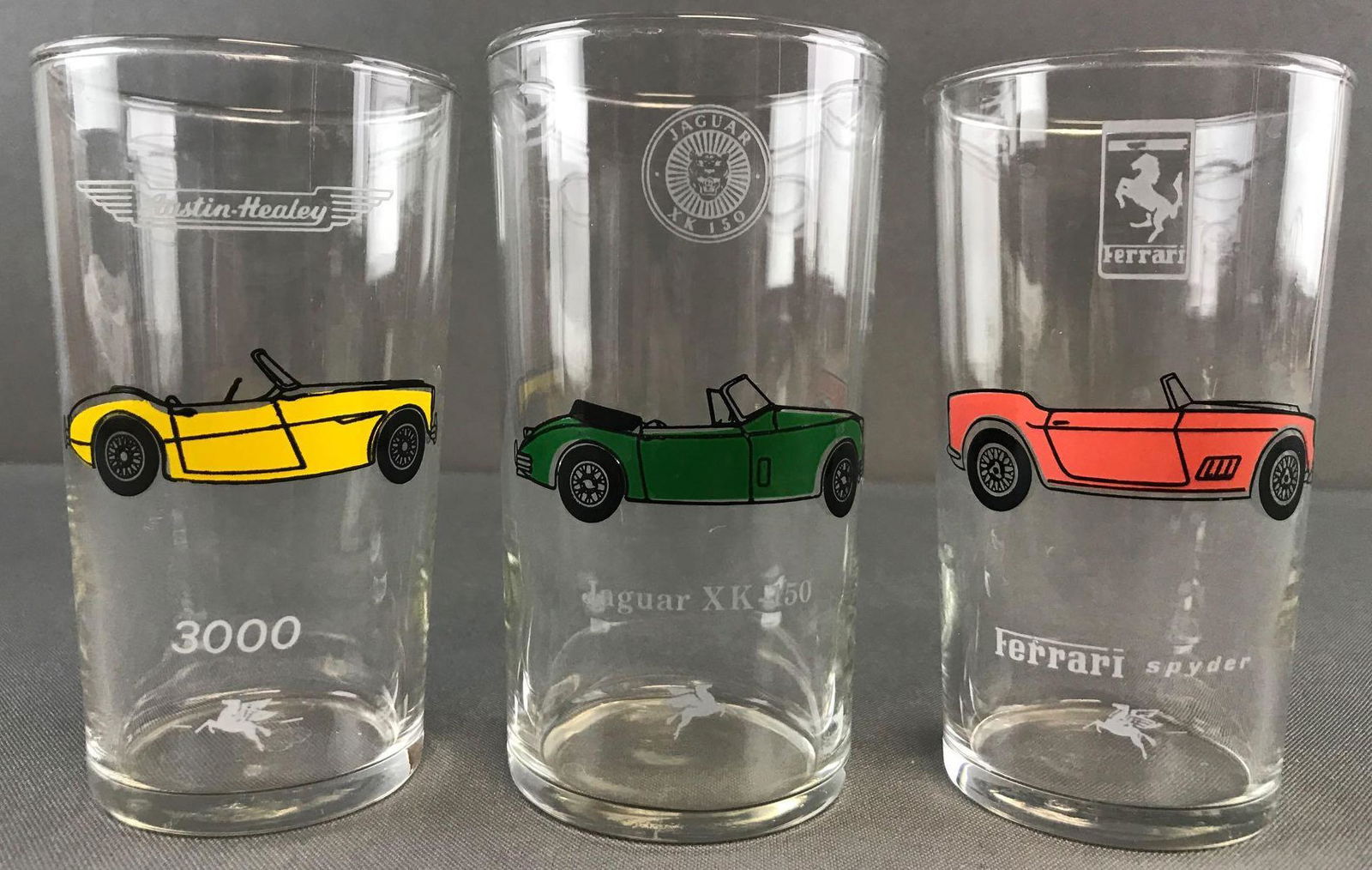 Group of 3 Mobil Oil Pegasus Classic Car drinking (1 of 3)