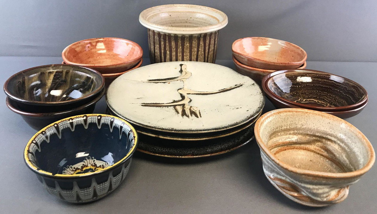 Group of 14 pieces assorted ceramic dishes (1 of 5)