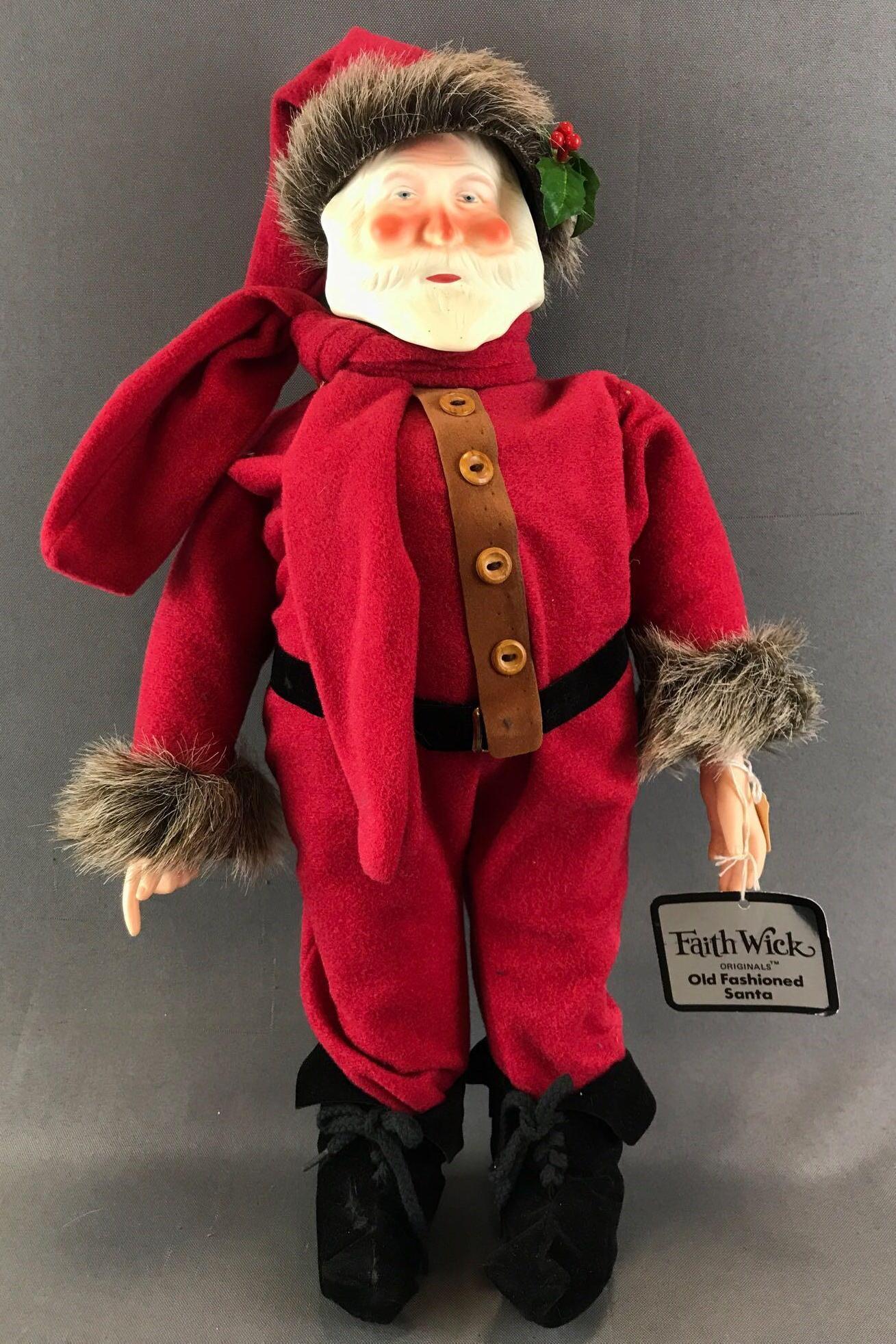 Effanbee Faith Wick Originals Old Fashioned Santa doll: Cloth body, plastic head and hands. 17 inches