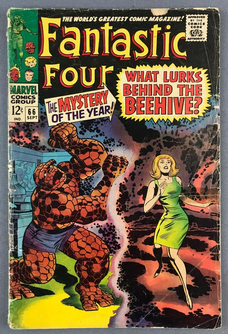 Marvel Comics Fantastic Four No. 66 Comic Book: Origin of Him (Warlock), September 1967, Silver Age, $.12, bagged and boarded