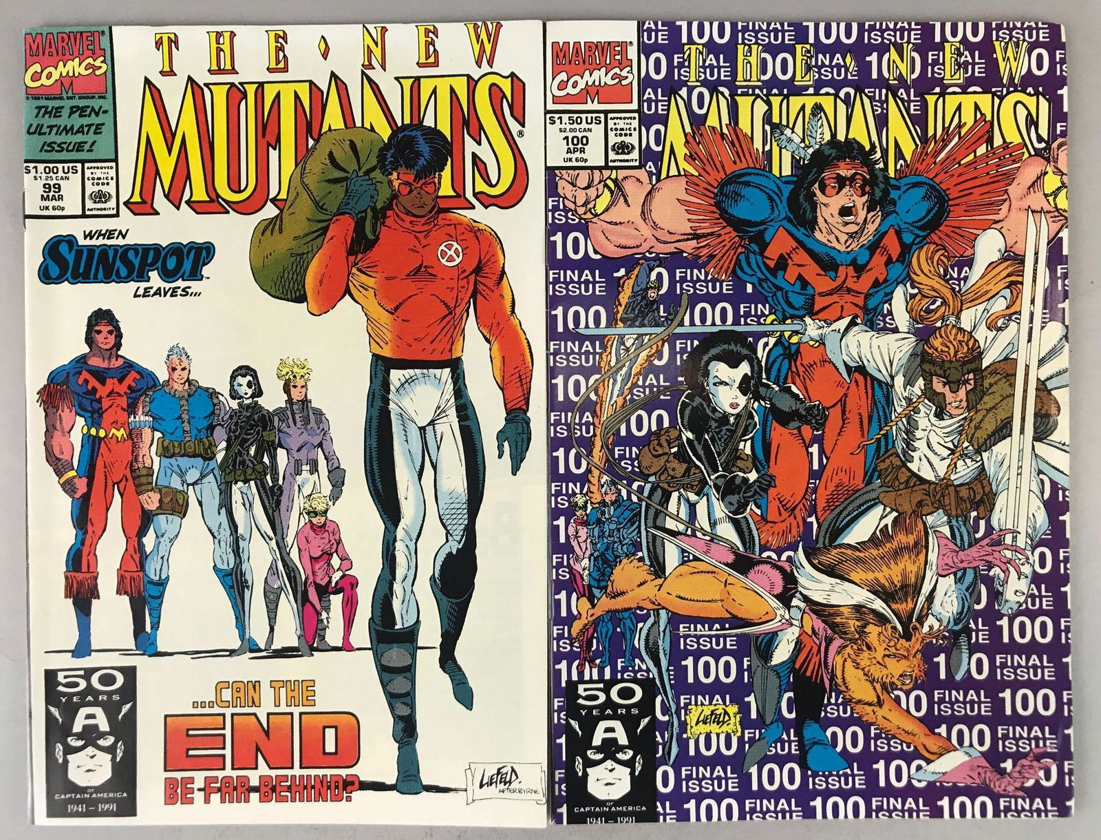 Group of 2 Marvel Comics The New Mutants Comic Books (1 of 9)