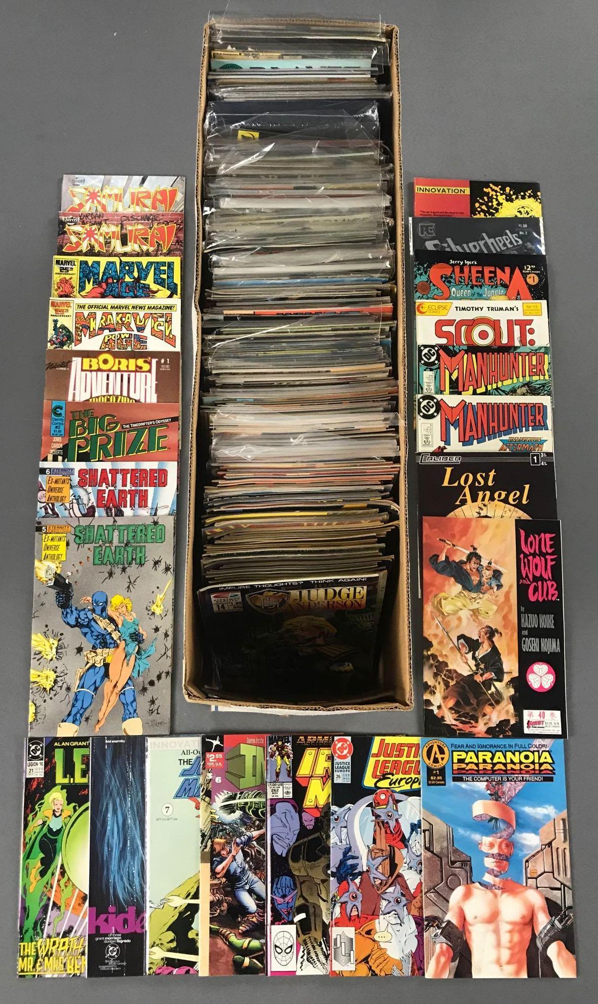 Long box of 200+ assorted comic books (1 of 4)