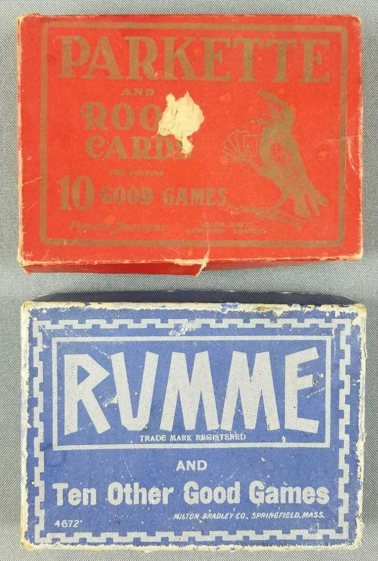 2 antique card games- Parkette, Rumme (1 of 2)