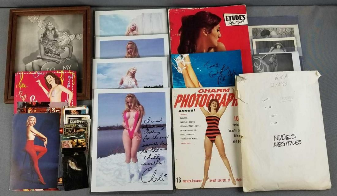 Group of risque photos, negatives trading cards (1 of 6)