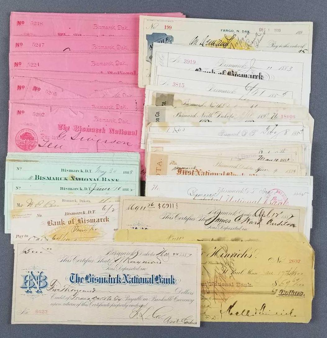 Antique Dakota territory checks (1 of 4)