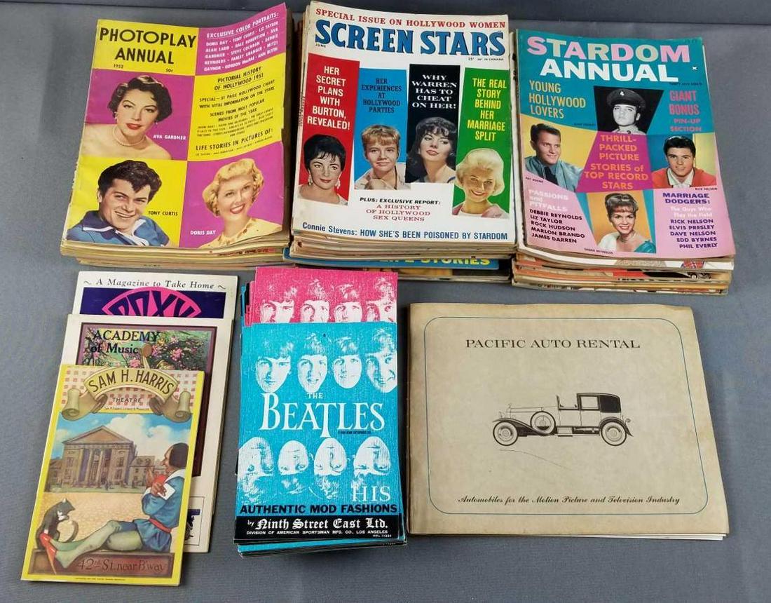 Group of vintage magazines, Beatles clothing tags and (1 of 3)