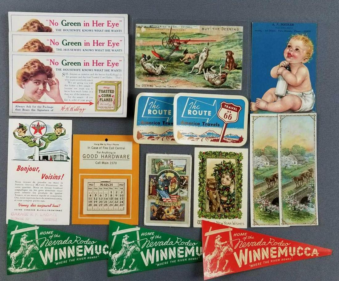 Group of vintage blotters, advertising, postcard (1 of 4)