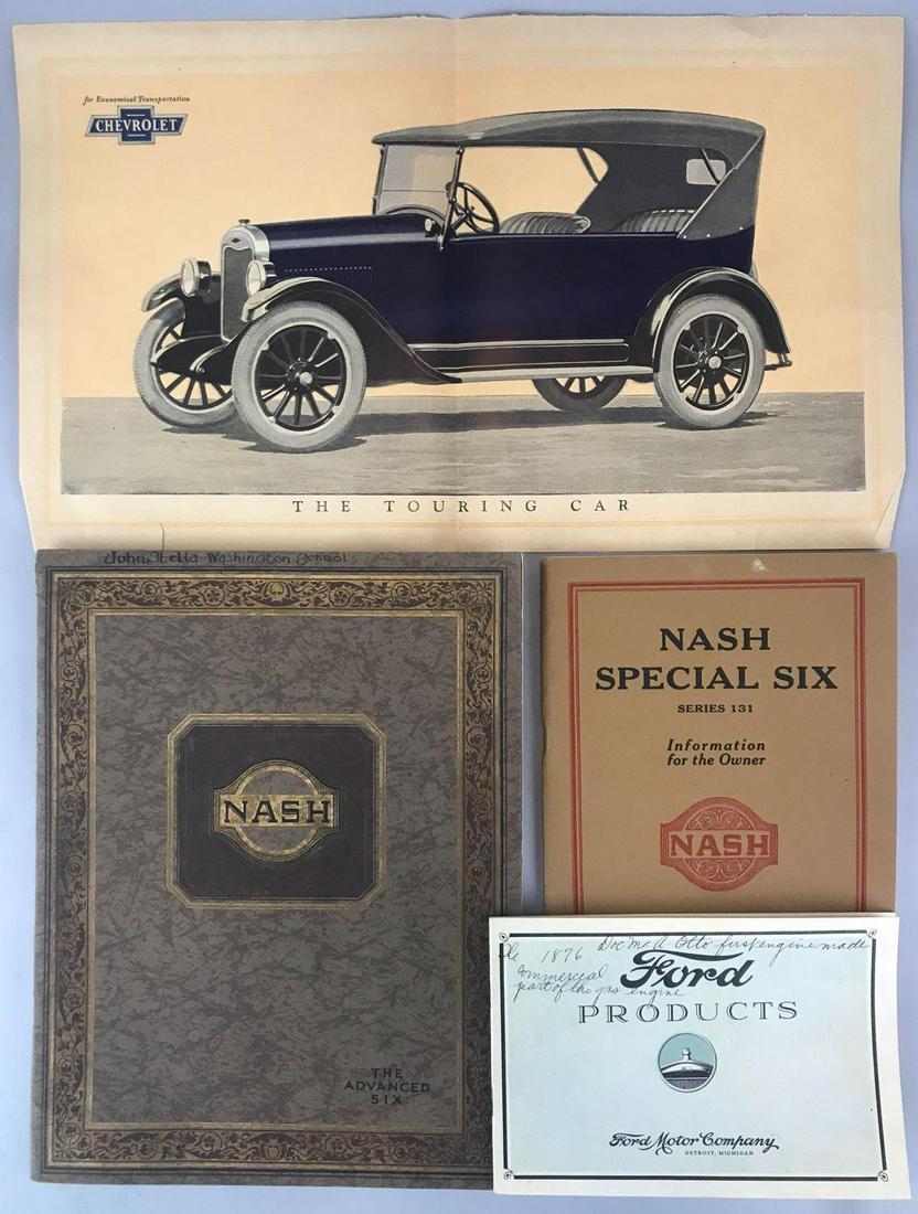 4 assorted vintage automobile booklets, poster (1 of 5)