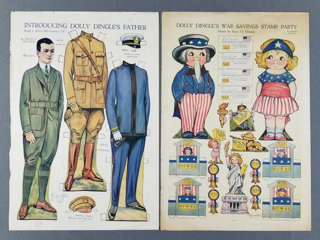 Dolly Dingle paper dolls, uncut sheets (1 of 4)
