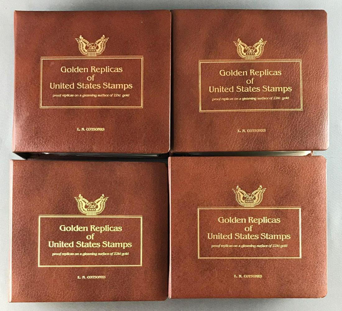 Group of Golden Replicas of US Stamps (1 of 5)