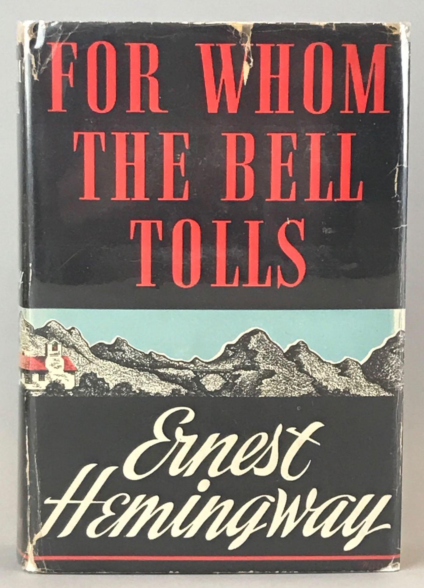 Ernest Hemingway For Whom The Bell Tolls First Edition: First printing, with dust jacket, Scribners