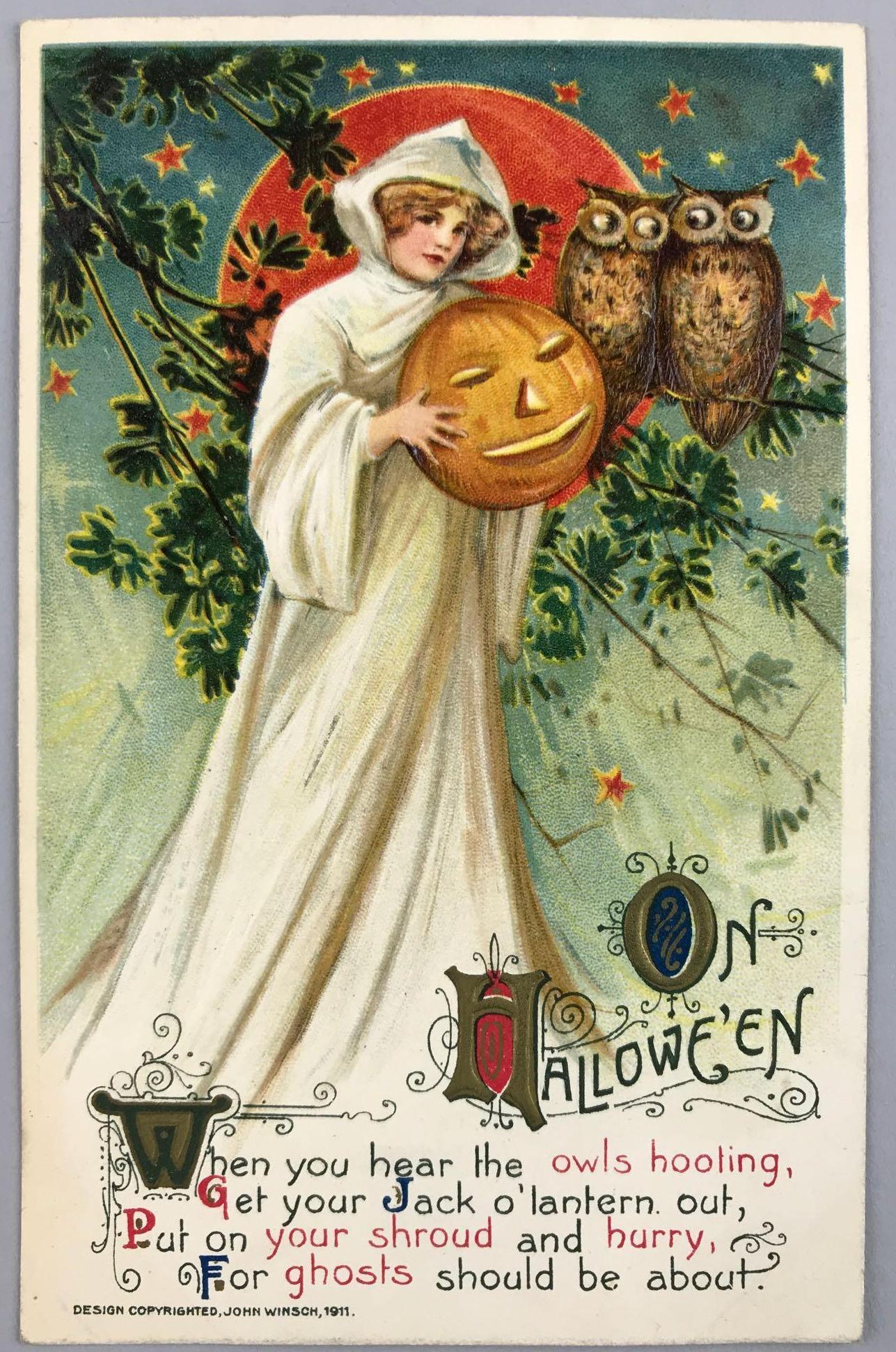 Postcard - Halloween John Winsch Schmucker (1 of 2)