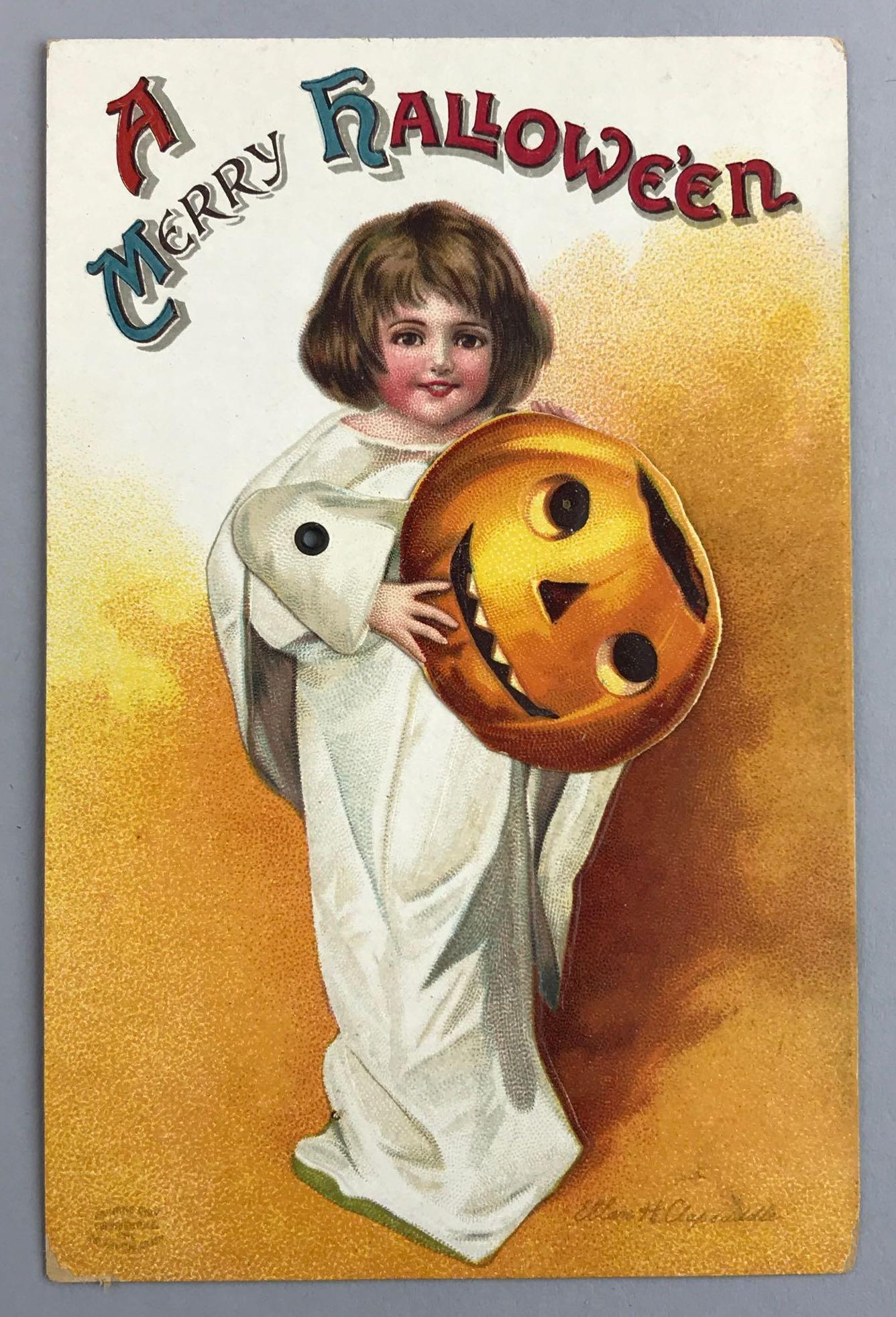 Postcard - Halloween mechanical Ellen H. Clapsdale (1 of 2)