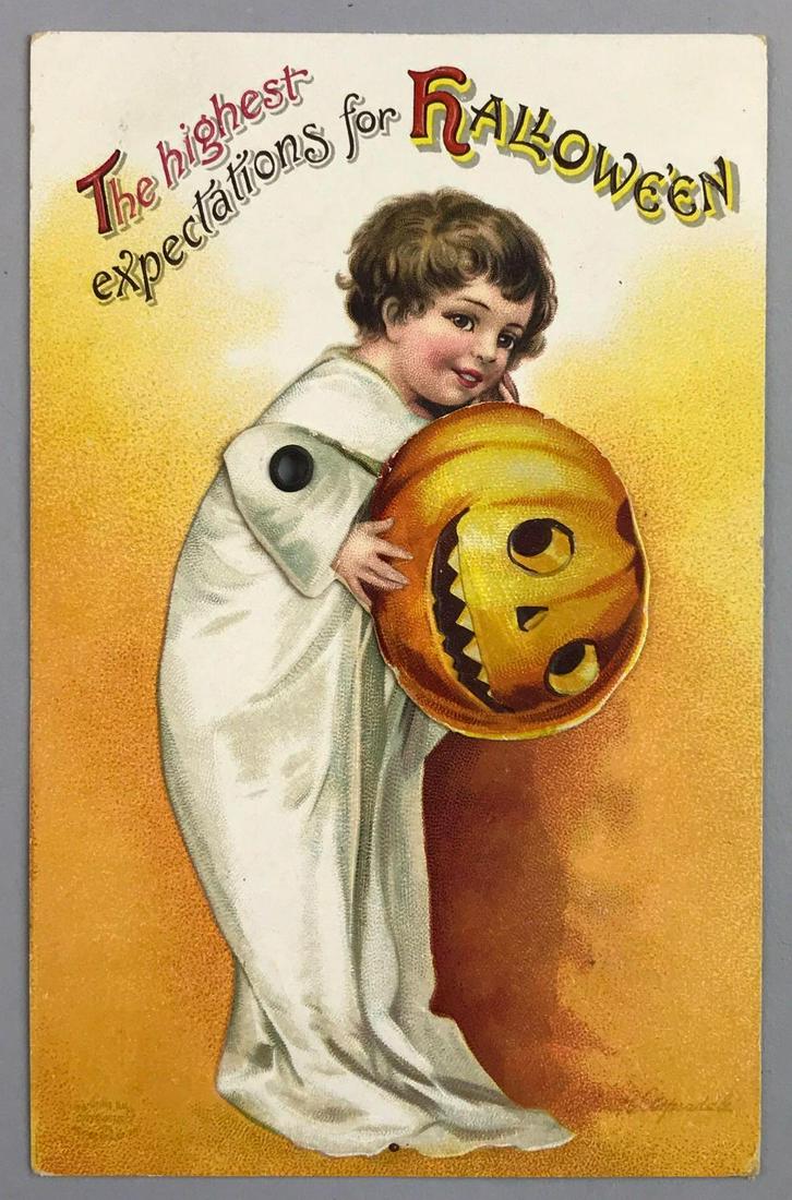Postcard - Halloween mechanical Ellen H. Clapsdale (1 of 2)