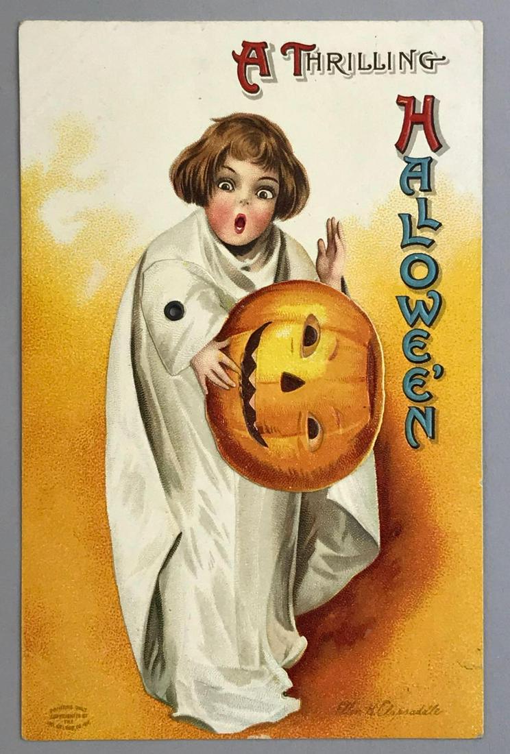 Postcard - Halloween mechanical Ellen H. Clapsdale (1 of 2)
