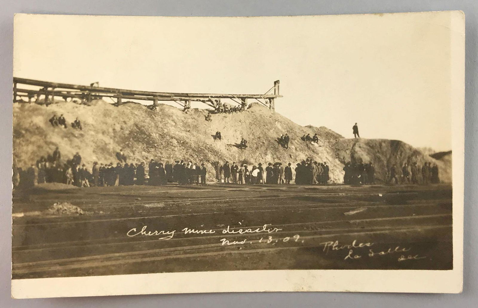 Postcard - Real Photo - Cherry Mine Disaster (1 of 2)