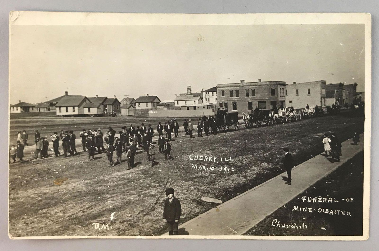 Postcard - Real Photo - Cherry Mine Disaster (1 of 2)