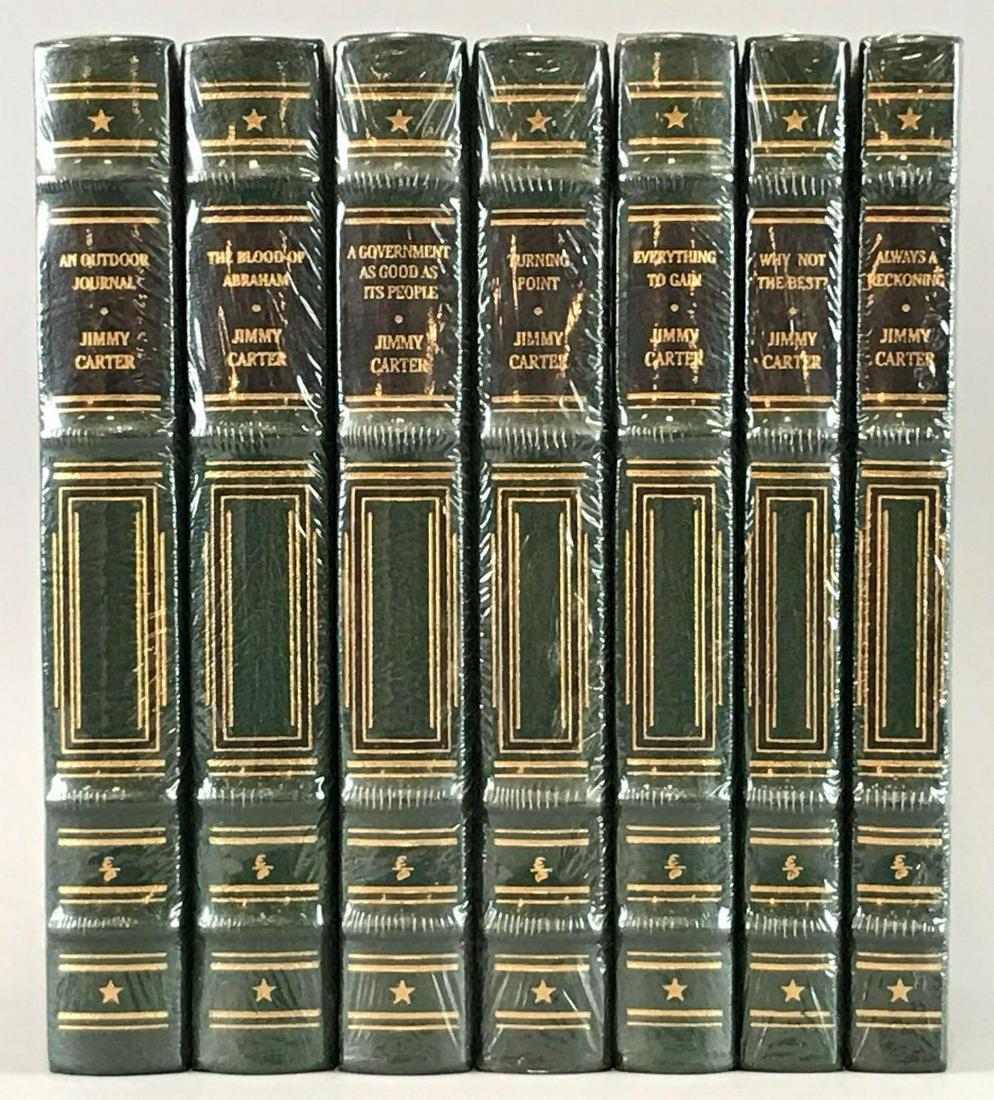 Group of 7 Jimmy Carter Signed Easton Press Books (1 of 4)