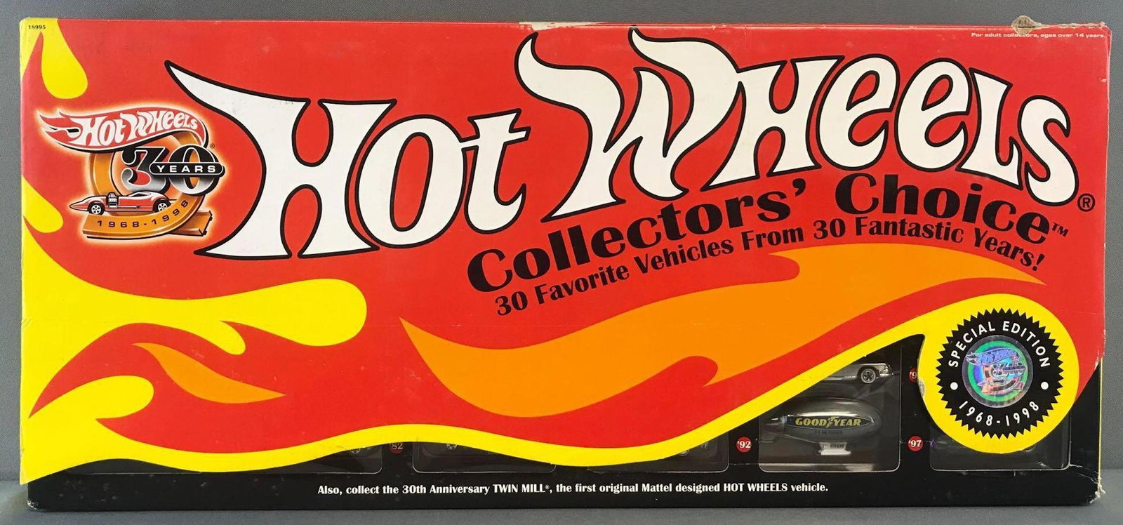 Hot Wheels Collectors Choice 30-Car set: Special 1968-1998, 30 Favorite Vehicles From 30 Fantastic Years. New in original packaging-26x2x11.75 inches
