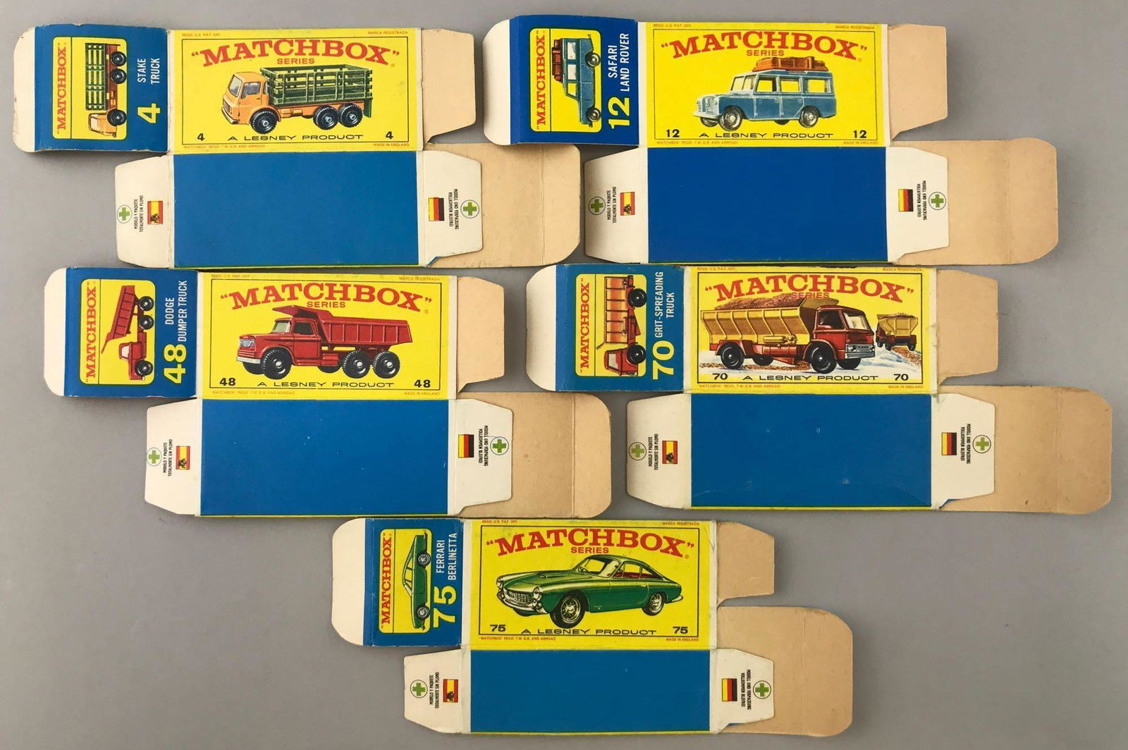 Group of 5 Matchbox E Type Boxes (1 of 3)