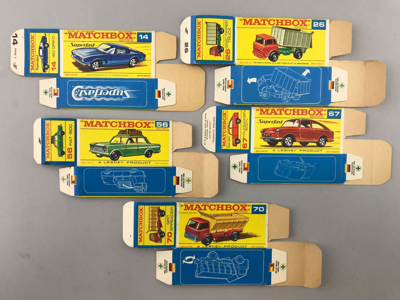 Group of 5 Matchbox F Type Boxes (1 of 3)