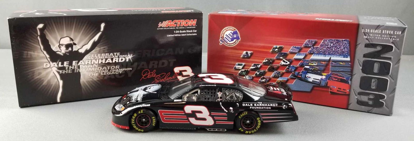 Dale Earnhardt #3 Foundation die cast NASCAR stock car: Action racing collectibles, 1:24 scale, limited edition. 2003 Monte Carlo. In original box