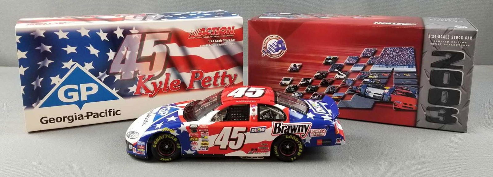 Kyle Petty #45 Georgia Pacific die cast NASCAR stock (1 of 5)