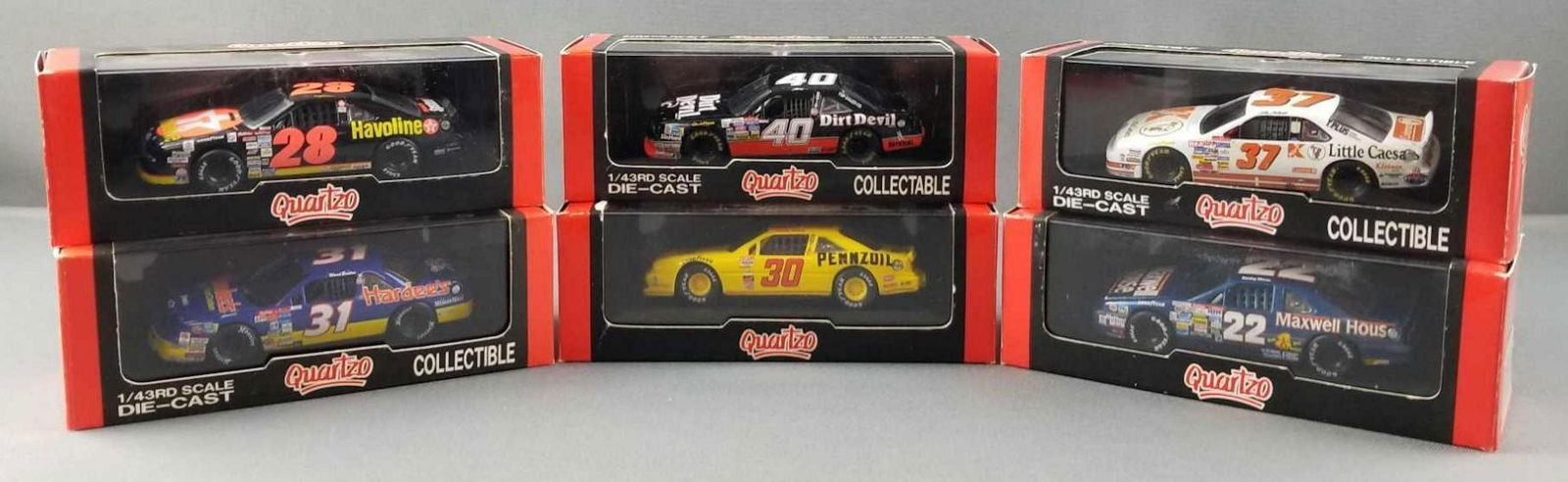 Group of 6 die cast replica racing cars (1 of 5)