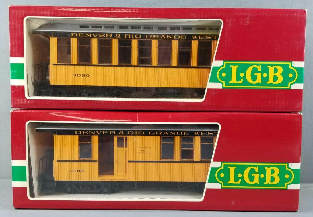 2 LGB #3080, 3081 Denver & Rio Grande Western train (1 of 4)