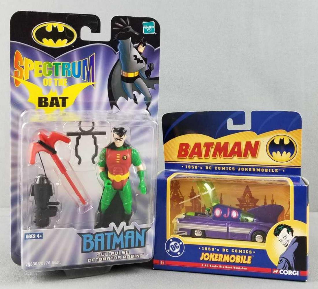 2 Batman toys, Robin action figure, Jokermobile (1 of 5)