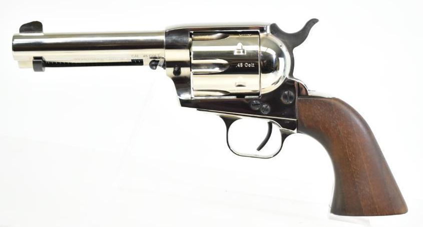 HWM Big Bore Bounty Hunter .45 Colt Revolver: Includes Original Box and Manuel, Single Action, Serial Number N6165, 4 3/4 inch barrel, Nickel Plated