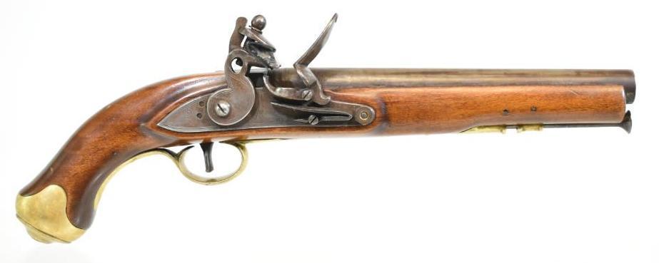 Tower Flint Lock Black Powder Pistol: .70 inch barrel, measures 16 inches long