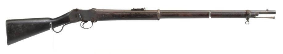 Martini and Henry V.R. Enfield 1878 Drop Block Rifle: Includes Bayonet, Serial Number NA. Makers Marks throughout, .577/450 cal. or .303 British