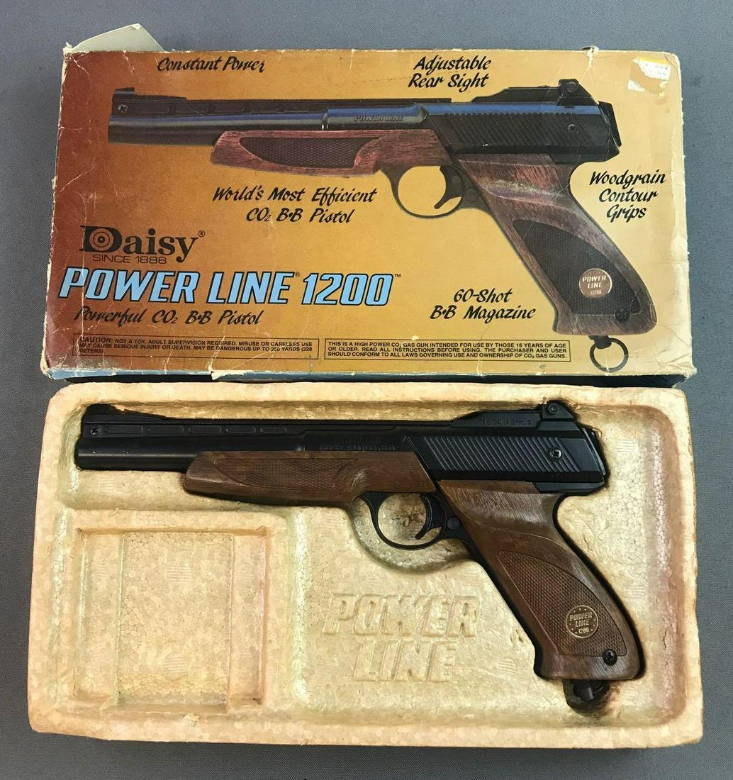 Daisy Power Line 1200 co2 BB pistol: 11 inches total length. Untested.