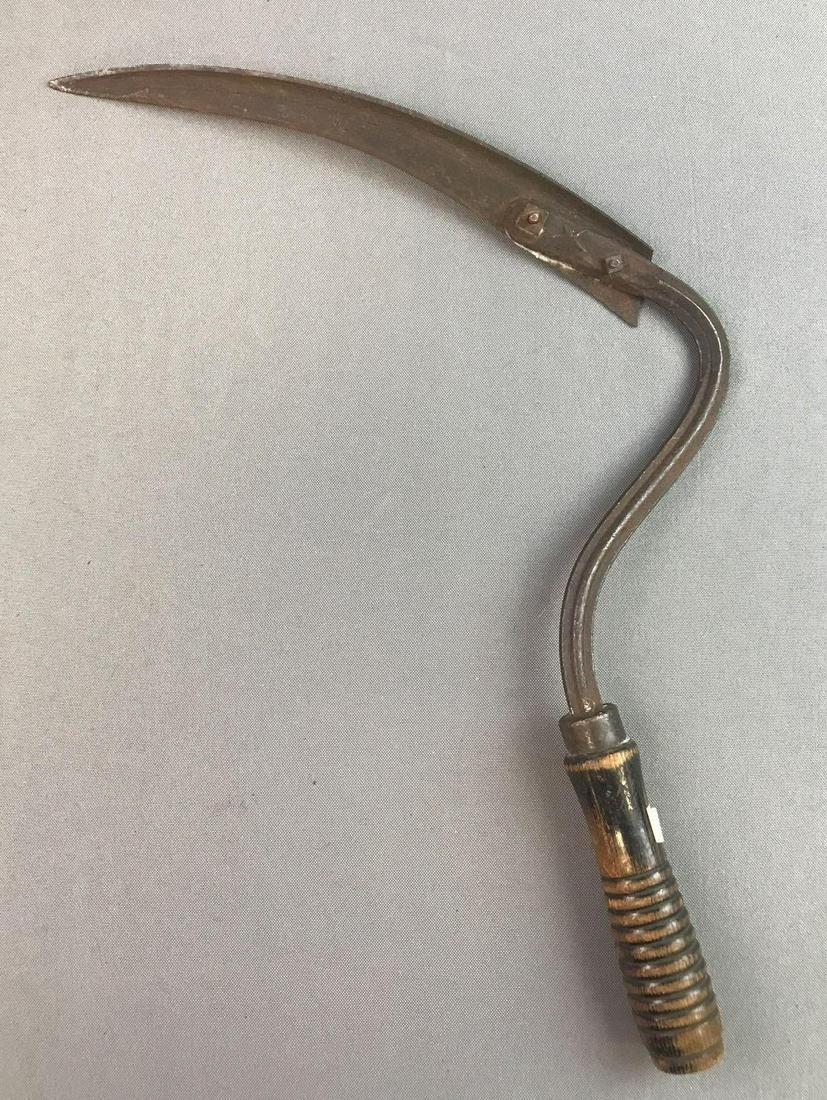 Sickle: Blade measures 10.5 inches.