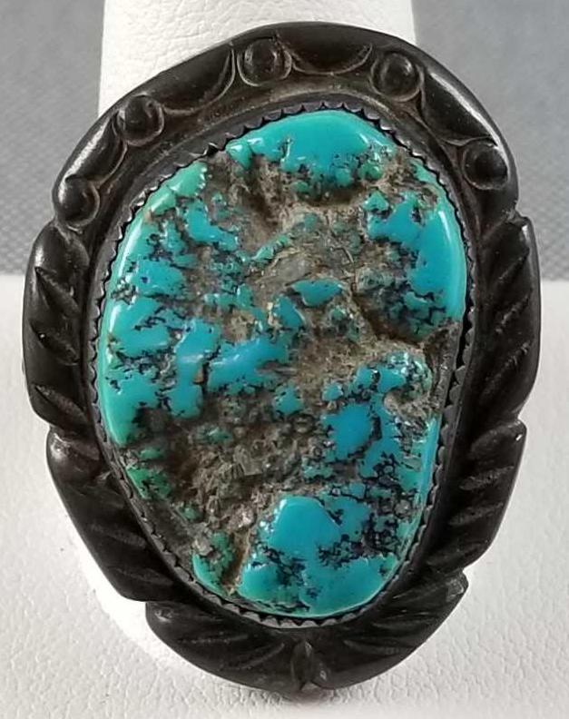 Native American Turquoise sterling silver ring (1 of 4)