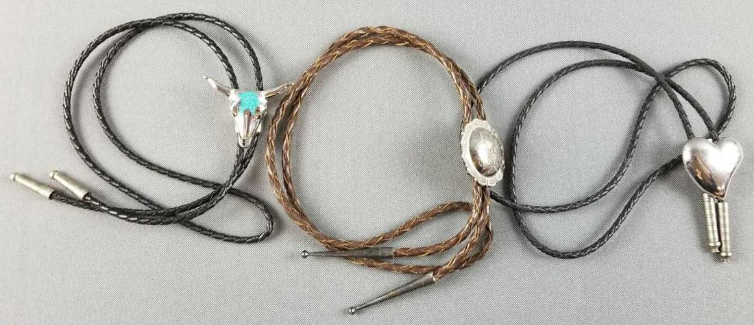 Group of 3 Native American style bolo ties (1 of 4)