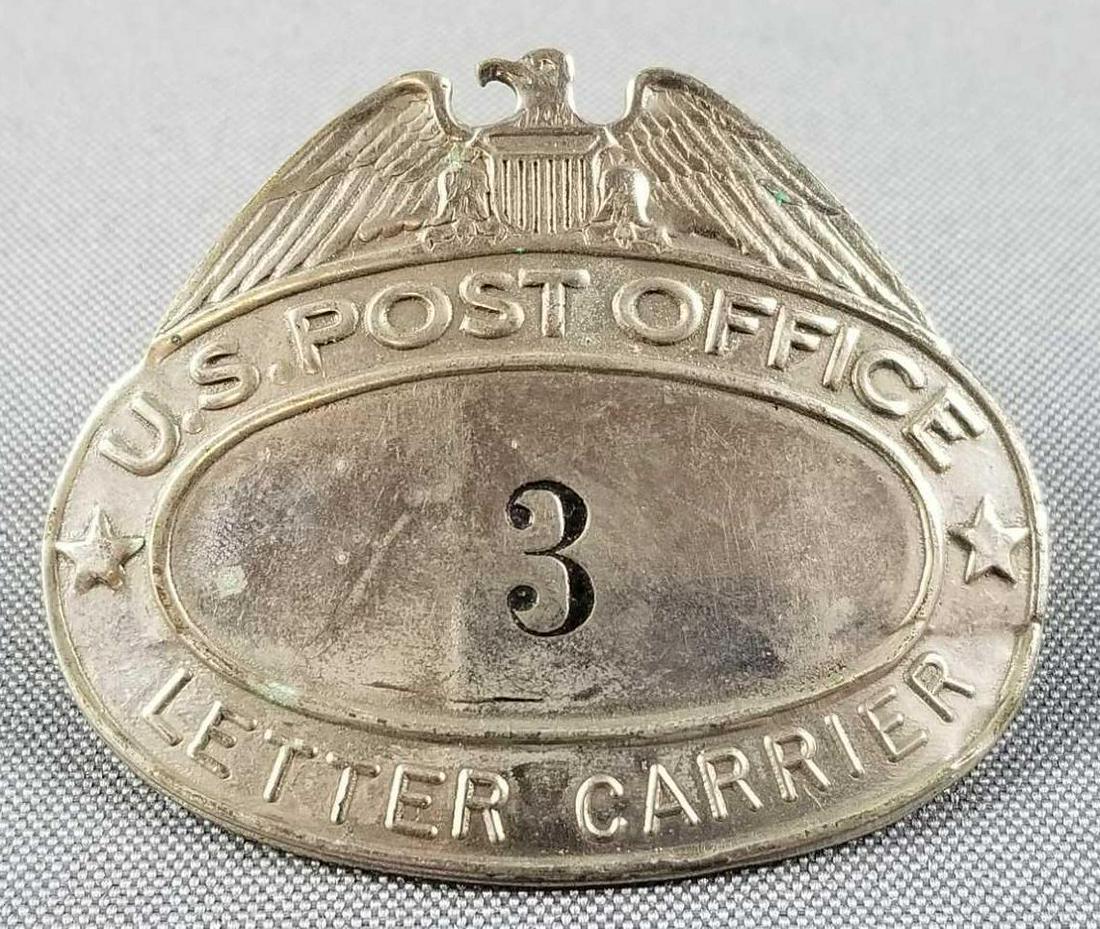 Vintage US Post Office letter carrier badge (1 of 2)