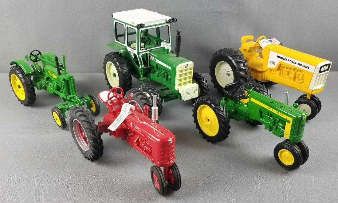 Group of 5 scale model tractors (1 of 5)
