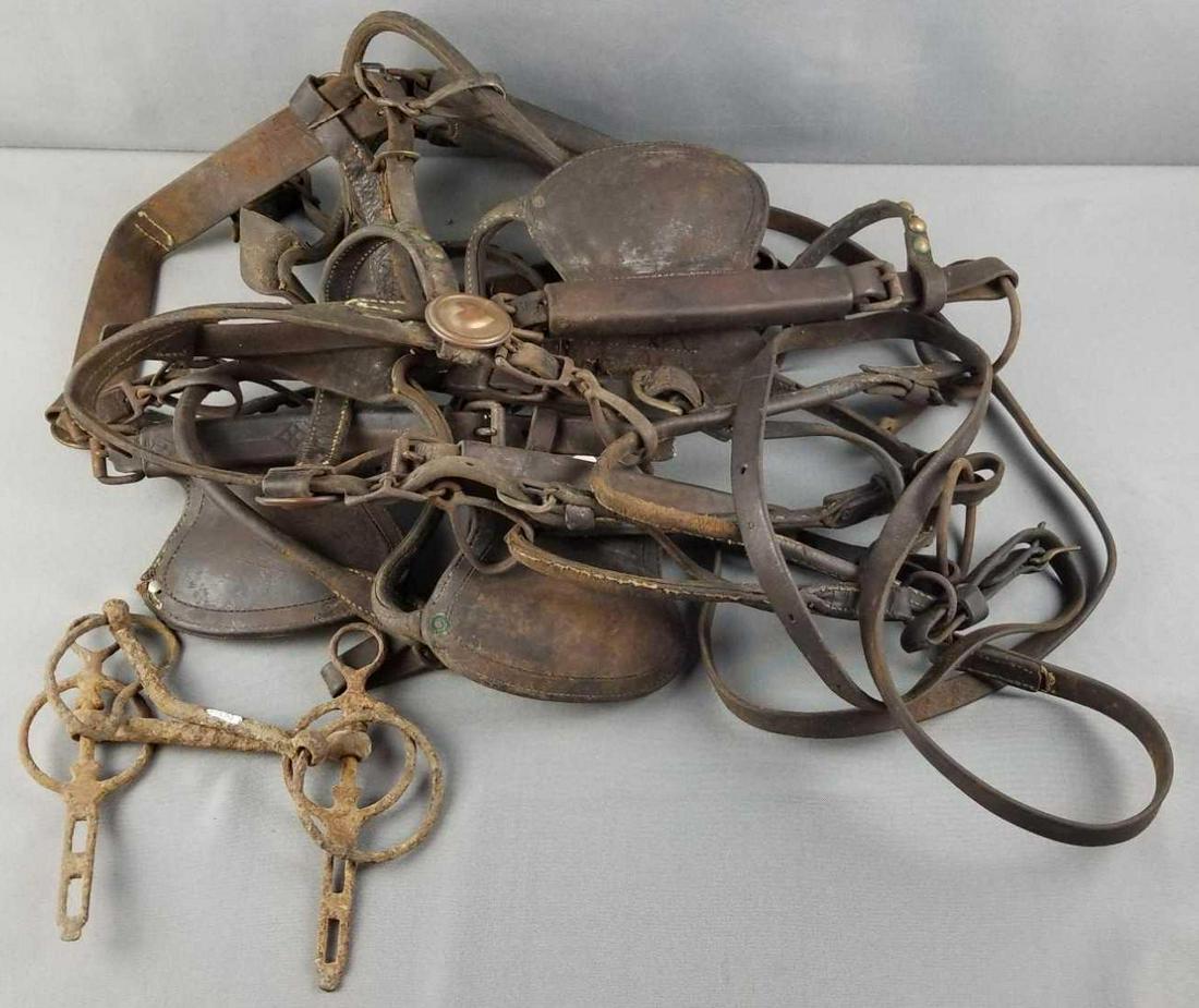 Leather horse bridles, bits (1 of 4)