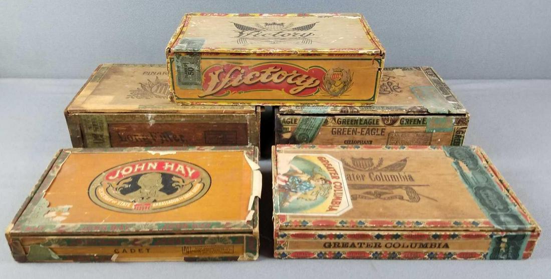 Group of 5 patriotic cigar boxes (1 of 5)