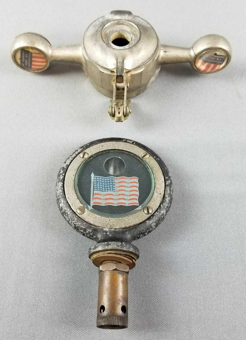 Boyce Moto-Meter, hood ornament piece: Patriotic themed.