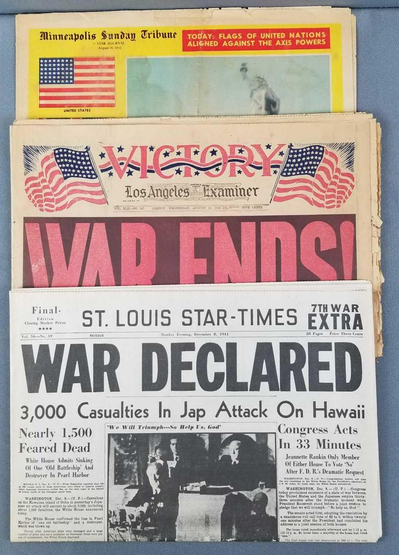 3 WW2 newspapers (1 of 4)