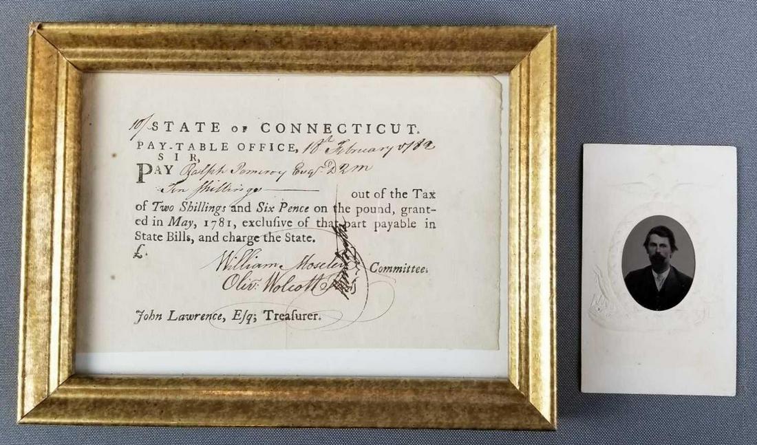 1782 CT pay document Oliver Wolcott (1 of 4)