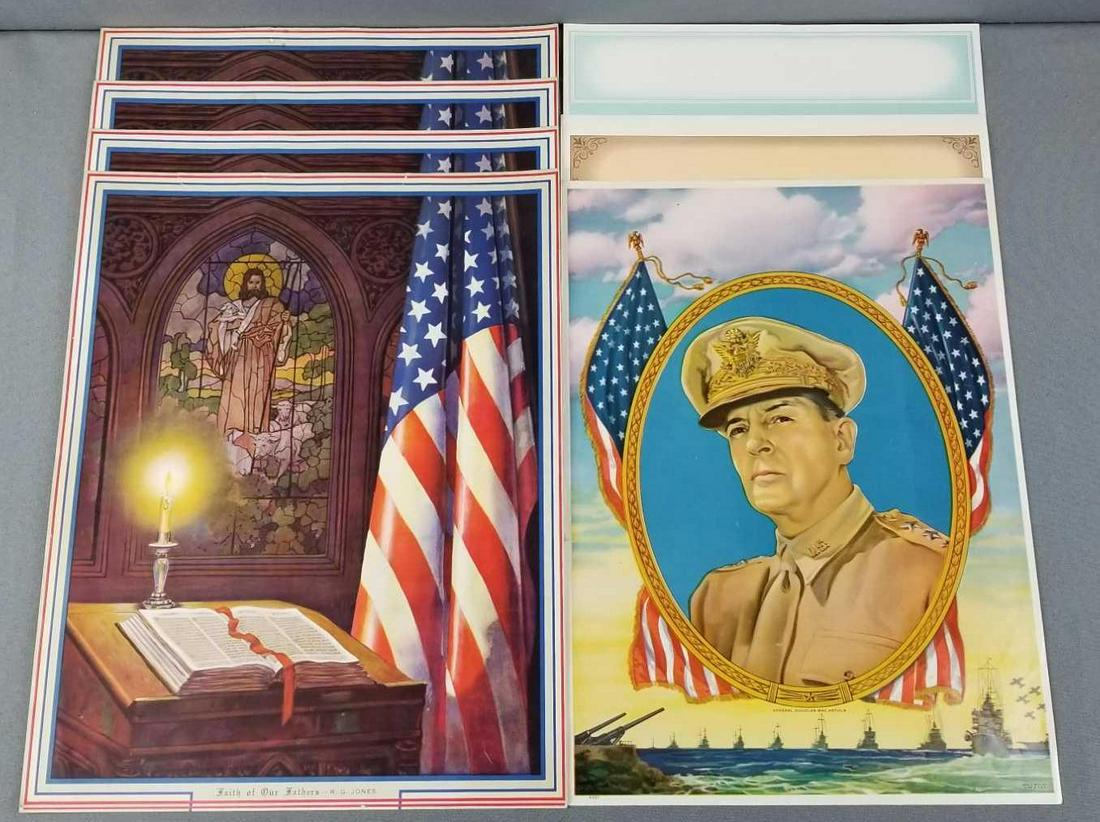 Group of patriotic wall calendar artwork (1 of 3)