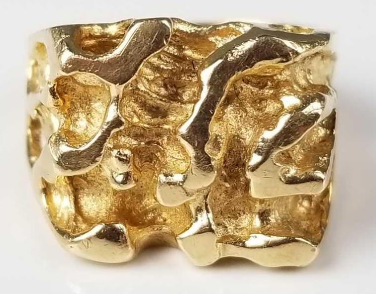 14k gold nugget ring (1 of 5)