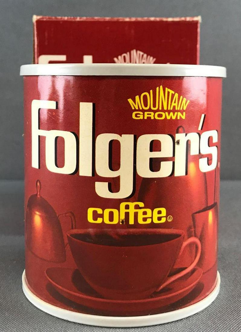 Folgers Coffee Can radio: Includes original box-3.5x3.5x4.75 inches. Untested