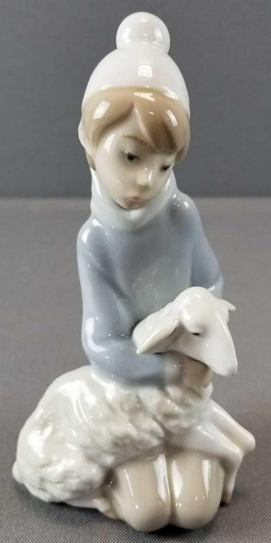 Lladro shepherd boy with lamb figurine (1 of 4)